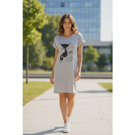 Szürke színben, cicás tunika (S/M, L/XL)