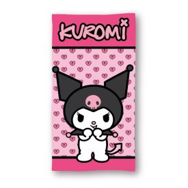   Hello Kitty Kuromi Pink fürdőlepedő, strand törölköző 70x140cm