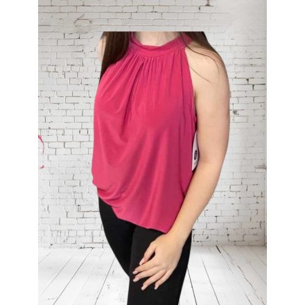 Pink színű, muszlin anyagú, ujjatlan felső
