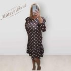 Csokibarna alapon pöttyös ruha