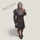 Csokibarna alapon pöttyös ruha