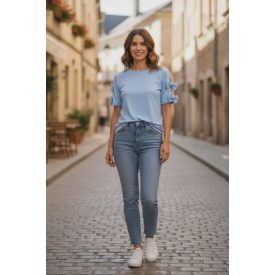 Masnis ujjú felső, babakék színben