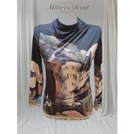 Város mintás csinos felső