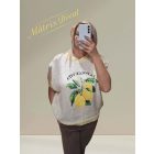 Citrom  mintás, kötött felső