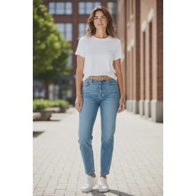 Mom Fit farmernadrág, ajándék övvel
