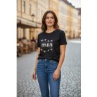 Fekete színű, min - min feliratos póló