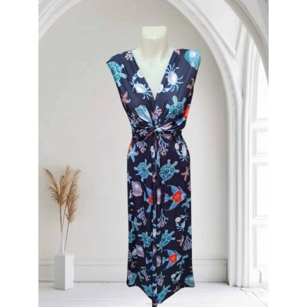 Tengeri állatok mintás maxi ruha