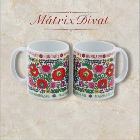 Bögre, kalocsai mintás 3dl